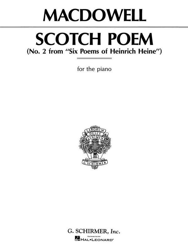 Edward MacDowell, Scotch Poem Op.31 No.2&nbsp;&nbsp;Klavier&nbsp;&nbsp;Buch