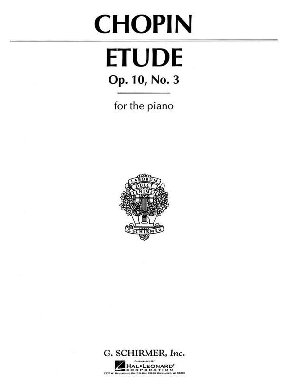 Frédéric Chopin, Etude In E Major Op.10 No.3&nbsp;&nbsp;Klavier&nbsp;&nbsp;Buch