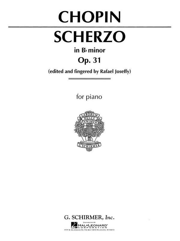 Frédéric Chopin, Scherzo In B Flat Minor Op.31&nbsp;&nbsp;Klavier&nbsp;&nbsp;Buch