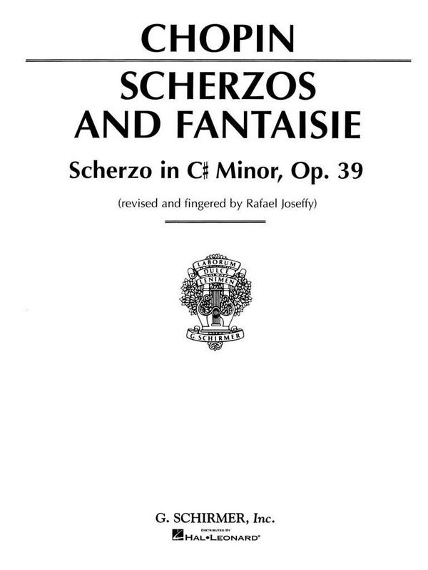 Frédéric Chopin, Scherzo In C Sharp Minor Op.39&nbsp;&nbsp;Klavier&nbsp;&nbsp;Buch