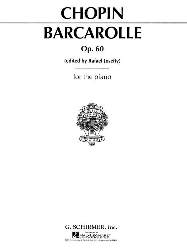 Barcarolle in F Sharp op.60  for piano   