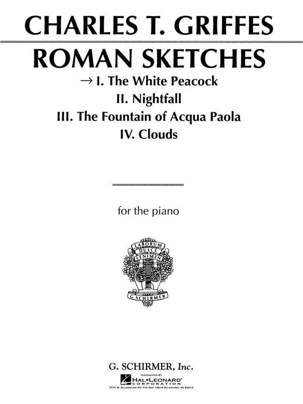 Charles Griffes, White Peacock, Op. 7 (From Roman Sketches)&nbsp;&nbsp;Klavier&nbsp;&nbsp;Buch