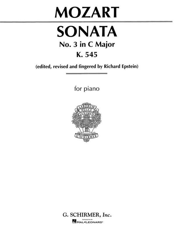 Sonata in C major No.3 KV545&nbsp;&nbsp;for piano&nbsp;&nbsp; 