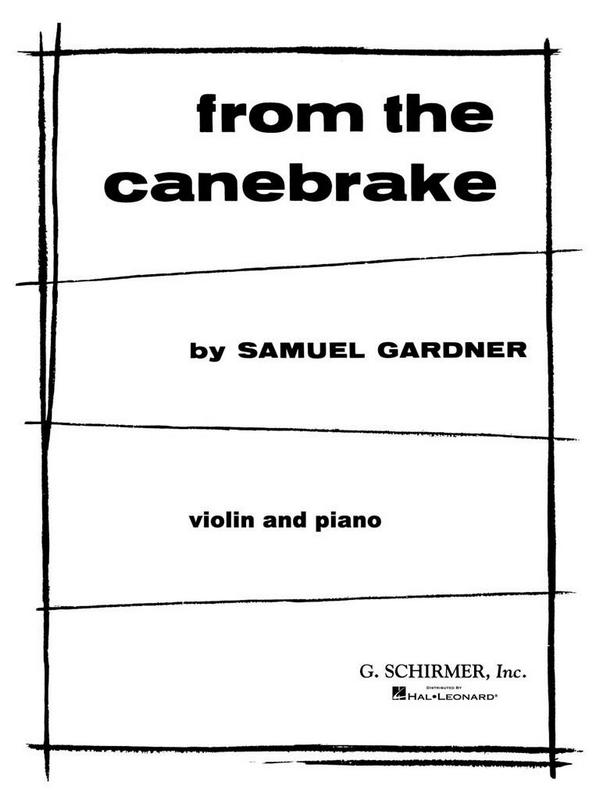 John Gardner, From the Canebrake&nbsp;&nbsp;Violine und Klavier&nbsp;&nbsp;Buch