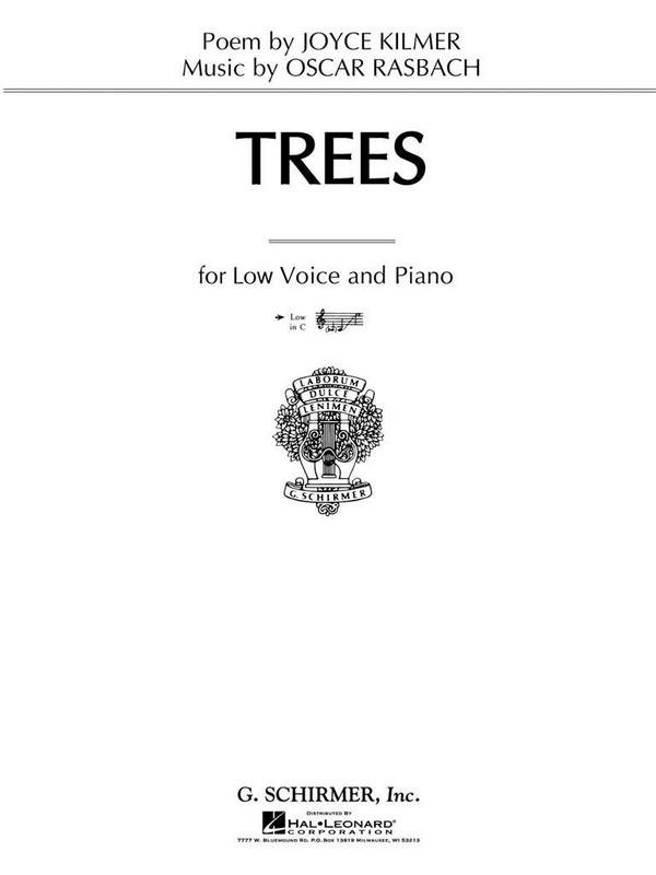 Oscar Rasbach, Trees&nbsp;&nbsp;Low Voice and Piano&nbsp;&nbsp;Buch