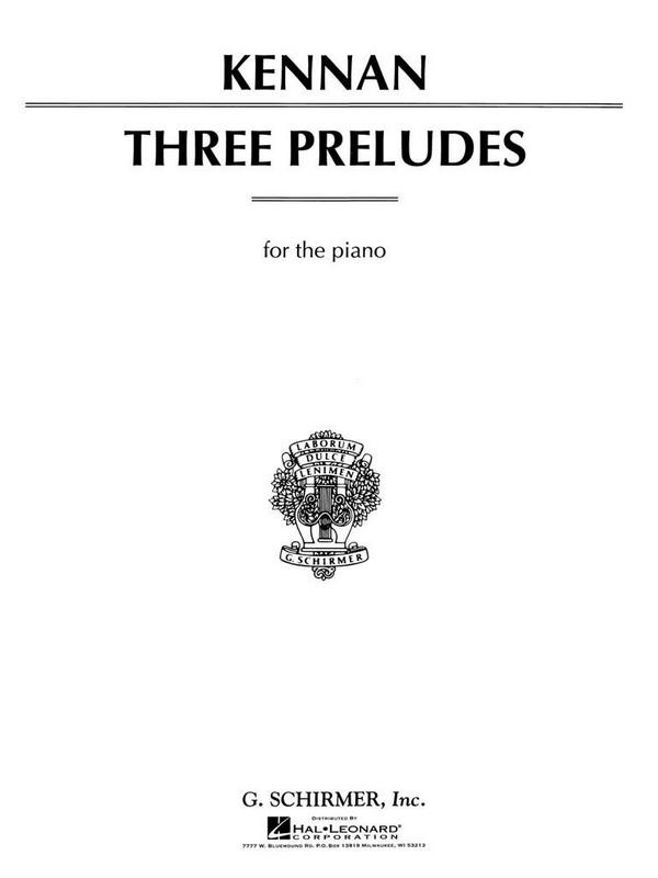 Kent Kennan, 3 Preludes&nbsp;&nbsp;Klavier&nbsp;&nbsp;Buch