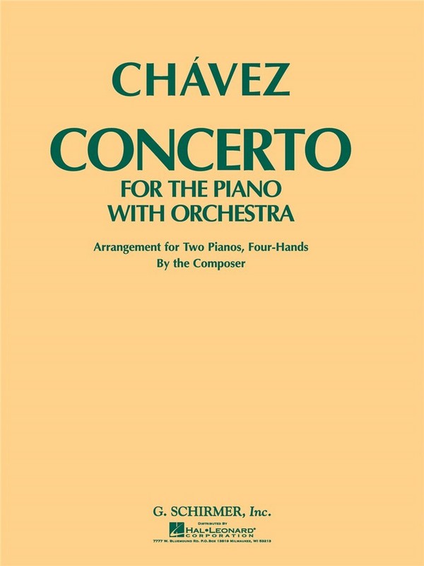 Carlos Chàvez, Concerto (Revised Edition)&nbsp;&nbsp;Piano, 4 Hands&nbsp;&nbsp;Buch