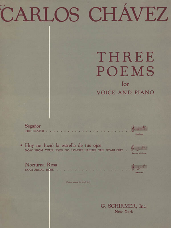 Carlos Chàvez, Now From Your Eyes Md Or Lo No Longer Shines&nbsp;&nbsp;Vocal and Piano&nbsp;&nbsp;Buch