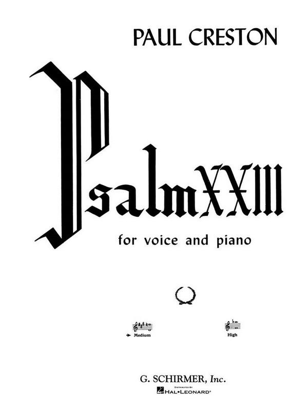 Paul Creston, Psalm 23&nbsp;&nbsp;Medium Voice and Piano&nbsp;&nbsp;Buch