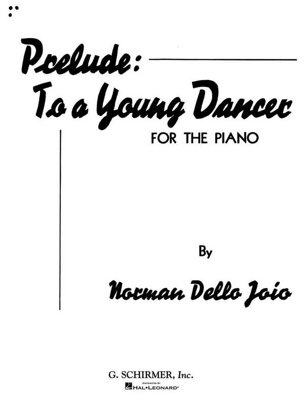 Norman Dello Joio, Prelude to a Young Dancer&nbsp;&nbsp;Klavier&nbsp;&nbsp;Buch