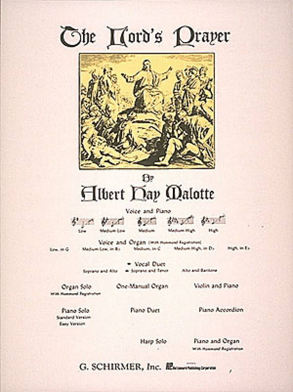 The Lord's Prayer &nbsp;&nbsp;for soprano, tenor and piano&nbsp;&nbsp; 