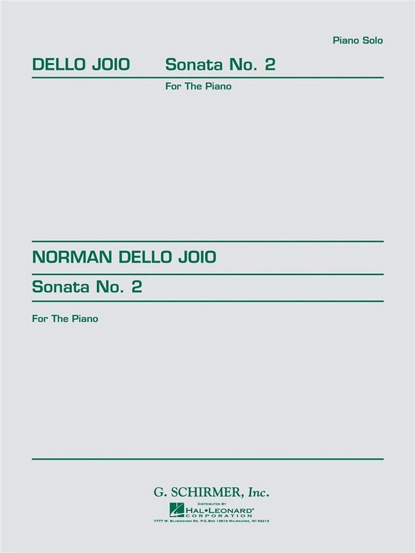 Norman Dello Joio, Sonata No. 2&nbsp;&nbsp;Klavier&nbsp;&nbsp;Buch