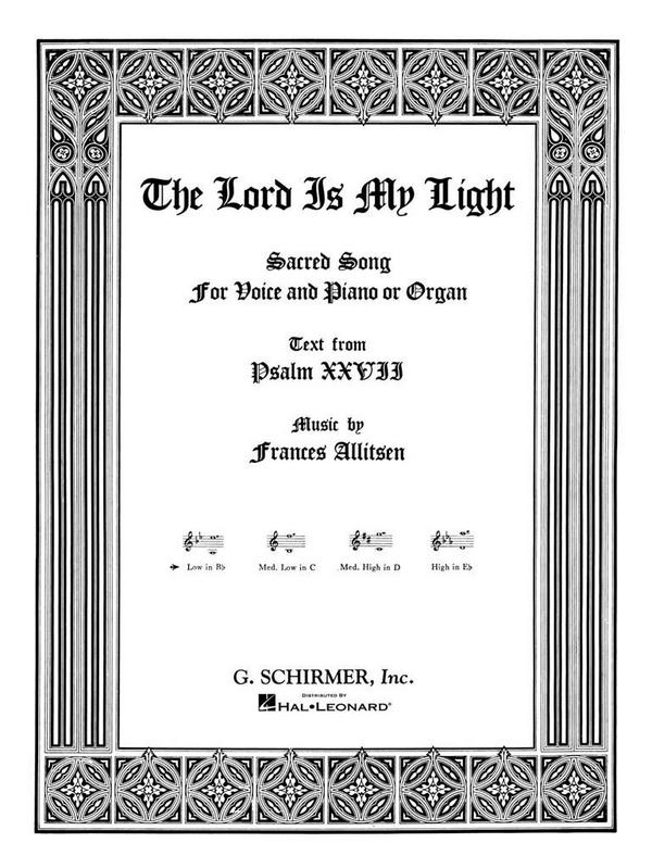 Frances Allitsen, The Lord Is My Light&nbsp;&nbsp;Low Voice and Piano&nbsp;&nbsp;Buch