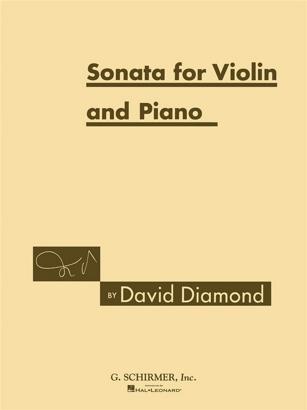 David Diamond, Sonata No. 1&nbsp;&nbsp;Violine und Klavier&nbsp;&nbsp;Buch