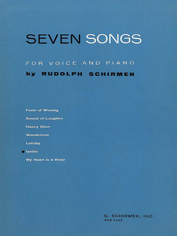 Rudolph Schirmer, Ianthe&nbsp;&nbsp;Vocal and Piano&nbsp;&nbsp;Buch