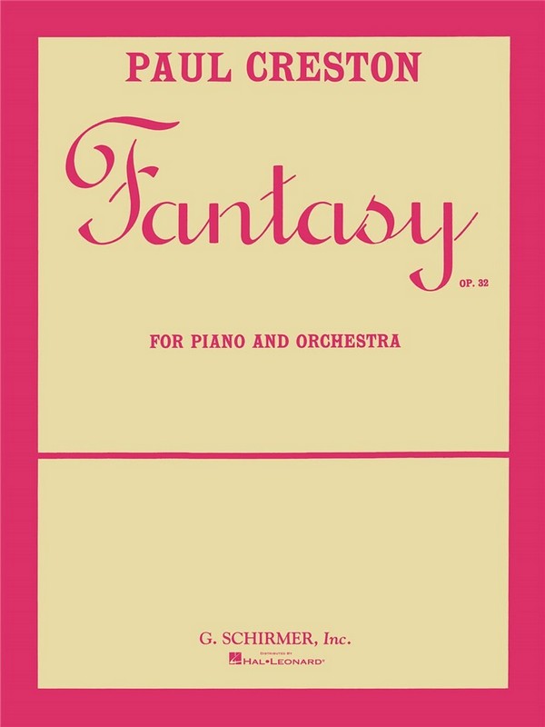 Paul Creston, Fantasy, Op. 23&nbsp;&nbsp;Piano, 4 Hands&nbsp;&nbsp;Buch