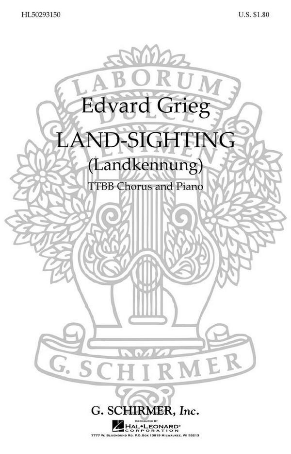 Edvard Grieg, Land-Sighting&nbsp;&nbsp;TTBB&nbsp;&nbsp;Chorpartitur