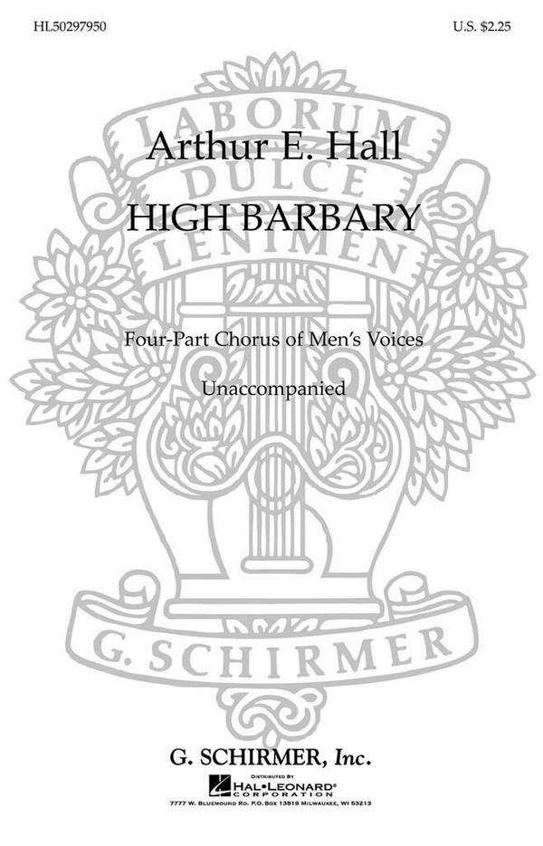Traditional, High Barbary&nbsp;&nbsp;TTBB a Cappella&nbsp;&nbsp;Chorpartitur