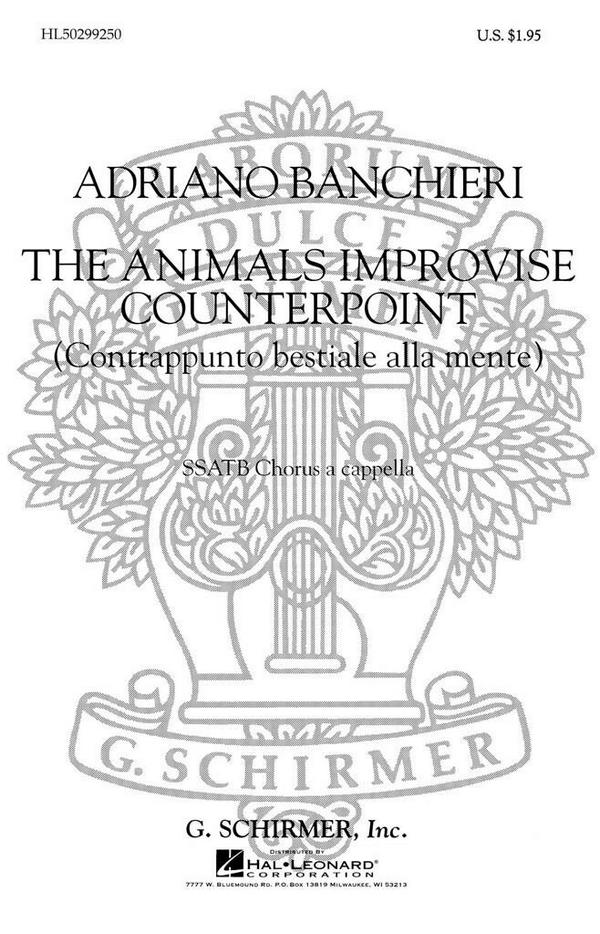 Adriano Banchieri, Animals Improvise Counterpoint  SSATB  Chorpartitur