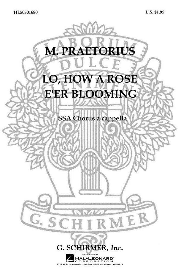 Michael Praetorius, Lo How A Rose E'er Blooming&nbsp;&nbsp;SSA a Cappella&nbsp;&nbsp;Chorpartitur