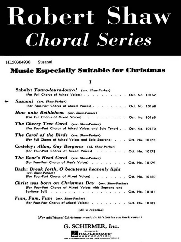 Traditional, Susanni&nbsp;&nbsp;SATB&nbsp;&nbsp;Chorpartitur