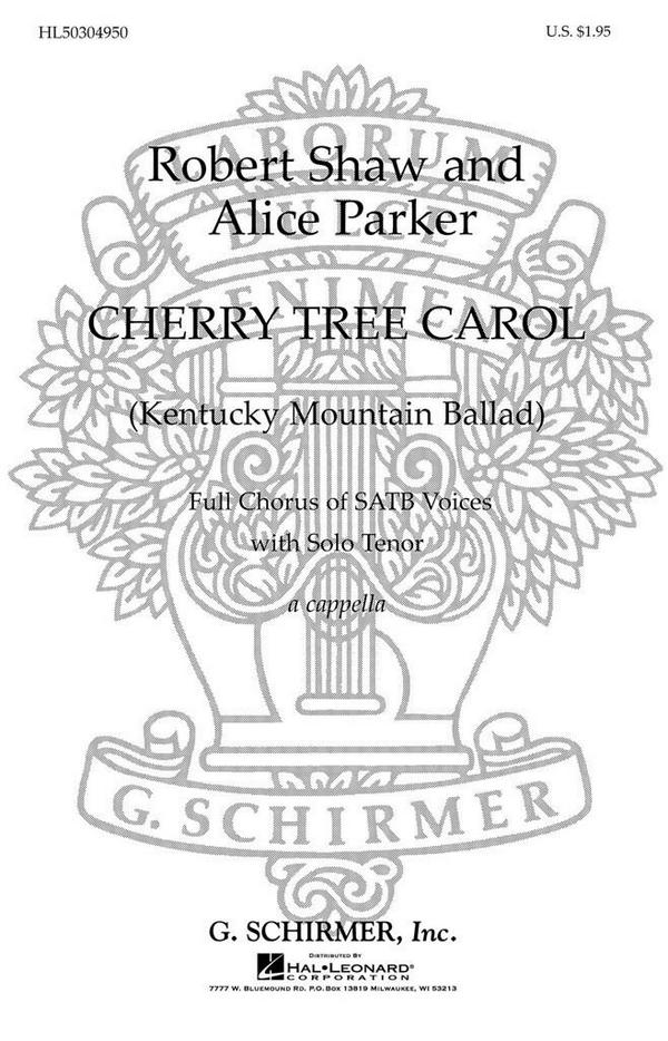 Anonymous, Cherry Tree Carol Solo Tenor  Solo T + SATB  Chorpartitur