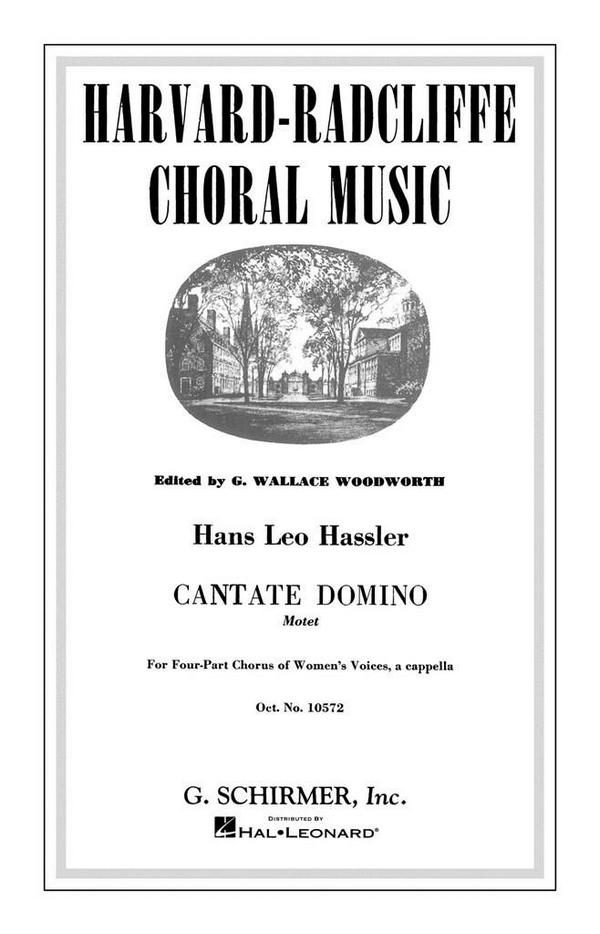 Cantate Domino  (Motet)  for 4-part chorus of women's voices a cappella  choral score