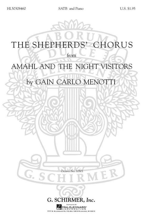 Gian Carlo Menotti, Shepherd's Chorus&nbsp;&nbsp;SATB and Piano&nbsp;&nbsp;Chorpartitur