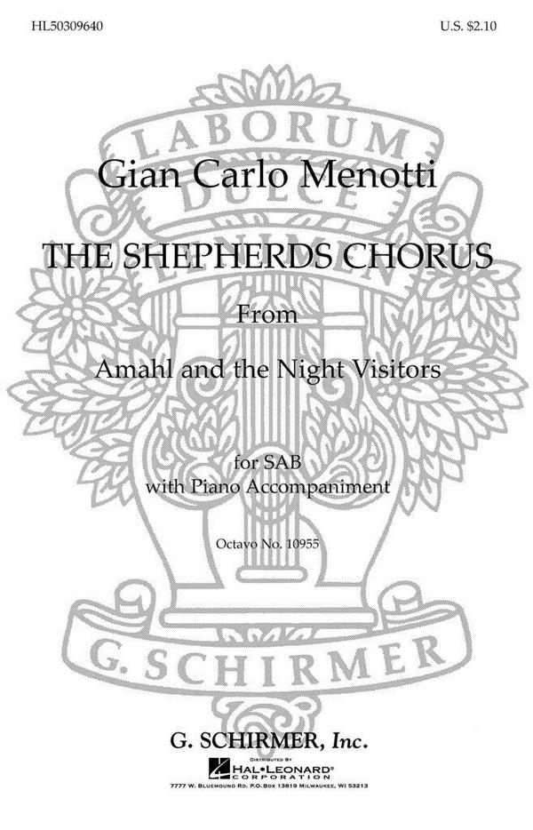 Gian Carlo Menotti, Shepherd's Chorus&nbsp;&nbsp;SAB and Piano&nbsp;&nbsp;Chorpartitur