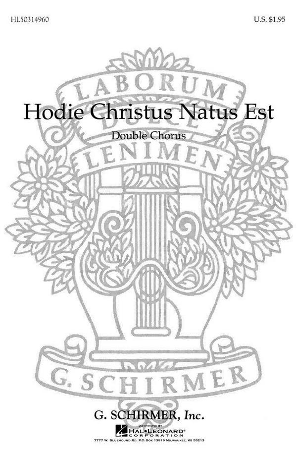 Giovanni Pierluigi da Palestrina, Hodie Christus Natus Est&nbsp;&nbsp;SATB&nbsp;&nbsp;Chorpartitur