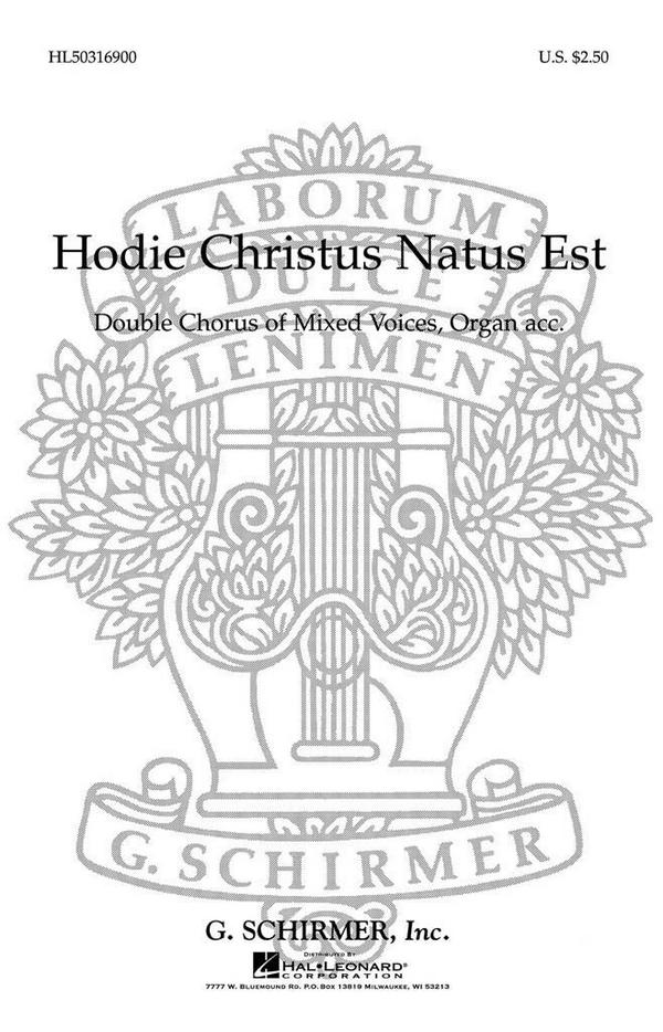 Giovanni Gabrieli, Hodie Christus Natus Est&nbsp;&nbsp;SATB&nbsp;&nbsp;Chorpartitur