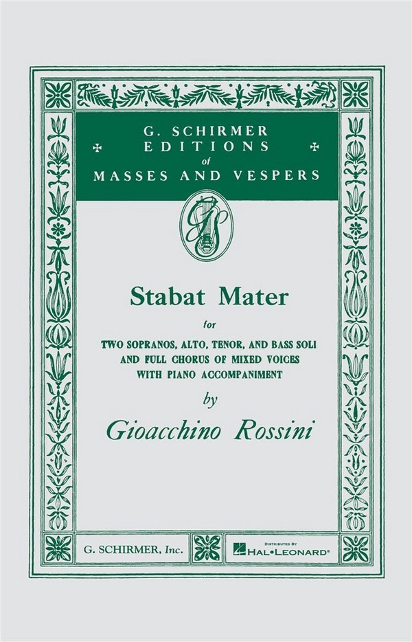 Gioachino Rossini, Stabat Mater&nbsp;&nbsp;SATB&nbsp;&nbsp;Klavierauszug