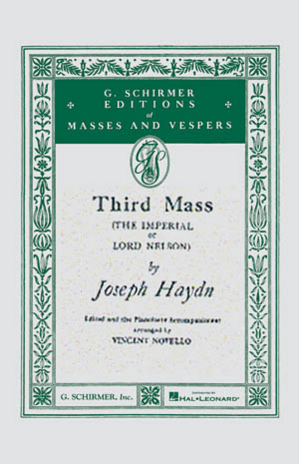 Franz Joseph Haydn, Third Mass&nbsp;&nbsp;SATB&nbsp;&nbsp;Chorpartitur