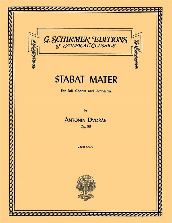 Antonín Dvorák, Stabat Mater  SATB  Chorpartitur