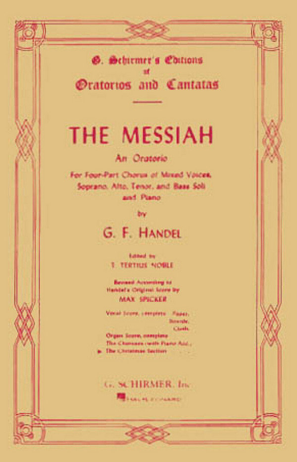 Georg Friedrich Händel, Messiah - The Christmas Section&nbsp;&nbsp;SATB&nbsp;&nbsp;Chorpartitur