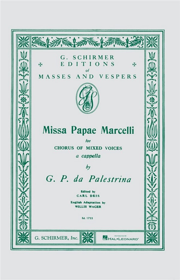 Giovanni Pierluigi da Palestrina, Missa Papae Marcelli&nbsp;&nbsp;SATB&nbsp;&nbsp;Chorpartitur