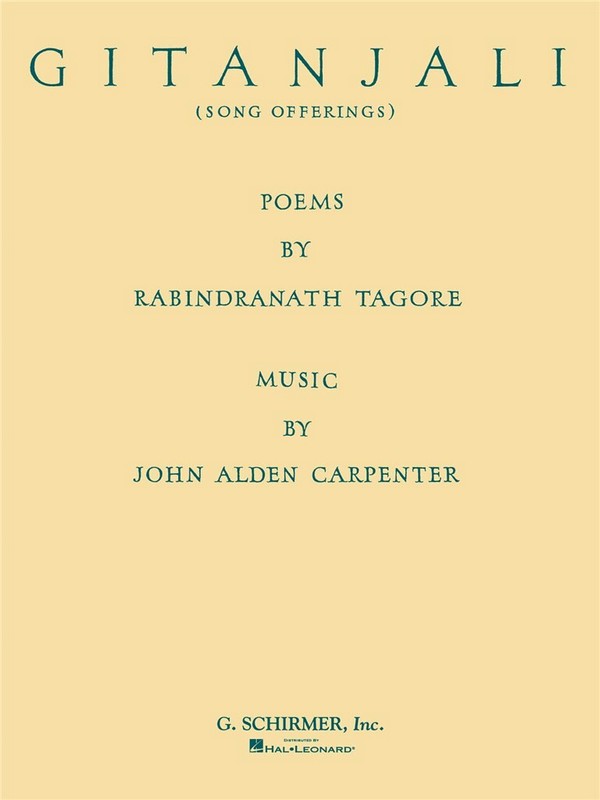 John Alden Carpenter, Gitanjali&nbsp;&nbsp;Vocal and Piano&nbsp;&nbsp;Buch