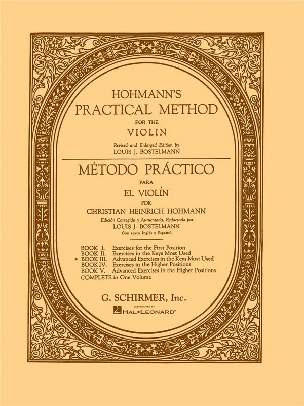 Christian Heinrich Hohmann, Practical Method for the Violin - Book 3&nbsp;&nbsp;Violin&nbsp;&nbsp;Buch
