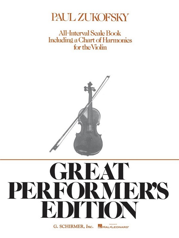 Paul Zukovsky, All Interval Scale Book&nbsp;&nbsp;Violin&nbsp;&nbsp;Buch