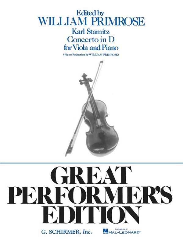 Carl Stamitz, Concerto in D, Op. 1&nbsp;&nbsp;Viola and Orchestra&nbsp;&nbsp;Buch