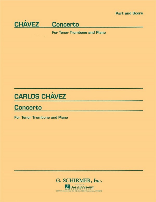Carlos Chàvez, Concerto&nbsp;&nbsp;Posaune und Klavier&nbsp;&nbsp;Buch