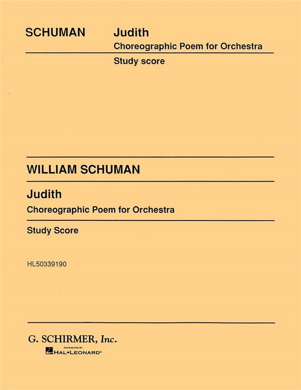William Schuman, Judith&nbsp;&nbsp;Orchestra&nbsp;&nbsp;Partitur