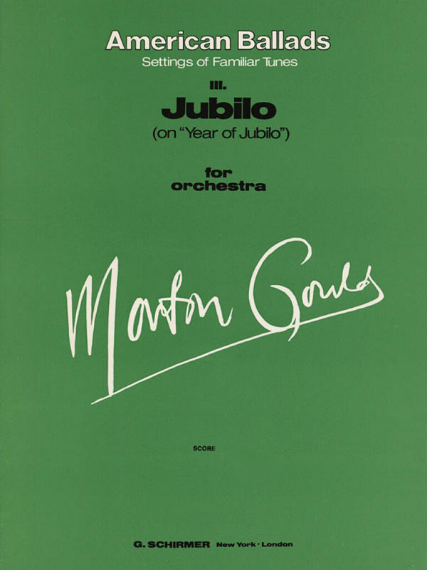 Morton Gould, III. Jubilo&nbsp;&nbsp;Orchestra&nbsp;&nbsp;Partitur