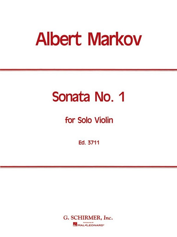 Albert Markov, Sonata No. 1  Violin  Buch