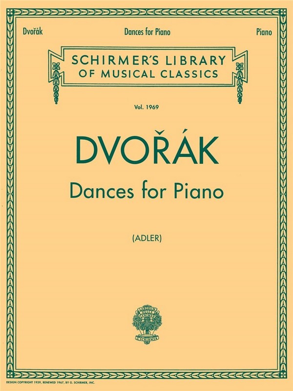 Antonín Dvorák, Dances For Piano  Klavier  Buch