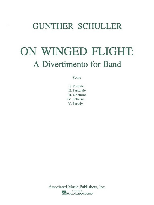 G Schuller, On Winged Flight&nbsp;&nbsp;Concert Band&nbsp;&nbsp;Partitur