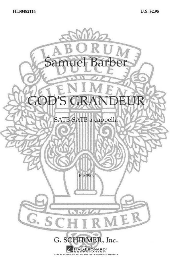 Samuel Barber, God's Grandeur&nbsp;&nbsp;SATB&nbsp;&nbsp;Chorpartitur