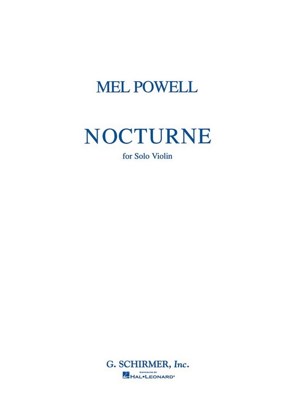 Mel Powell, Nocturne Op. 54, No. 4&nbsp;&nbsp;Violin&nbsp;&nbsp;Buch