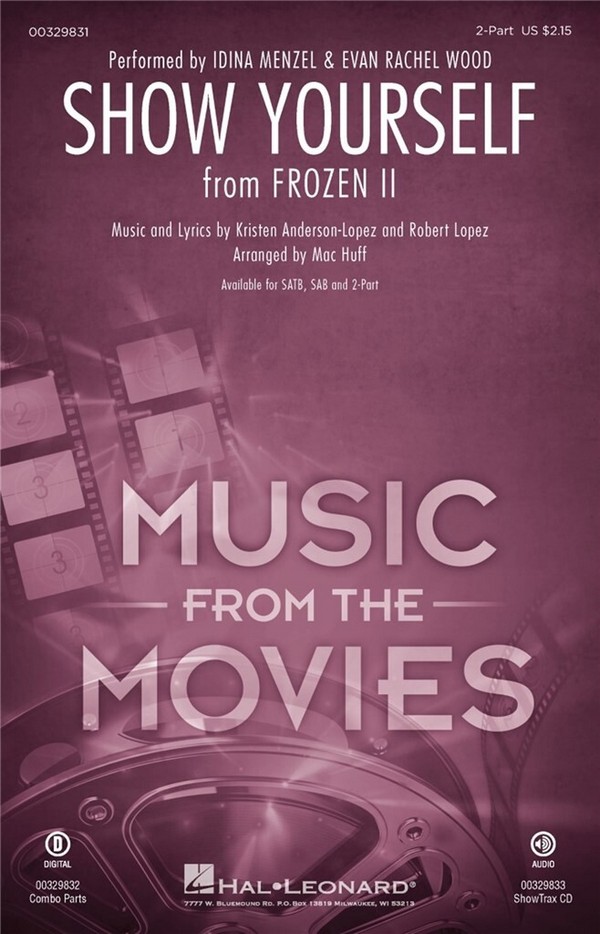 Show Yourself from Frozen 2&nbsp;&nbsp;for mixed chorus (2-part) and piano&nbsp;&nbsp;vocal score