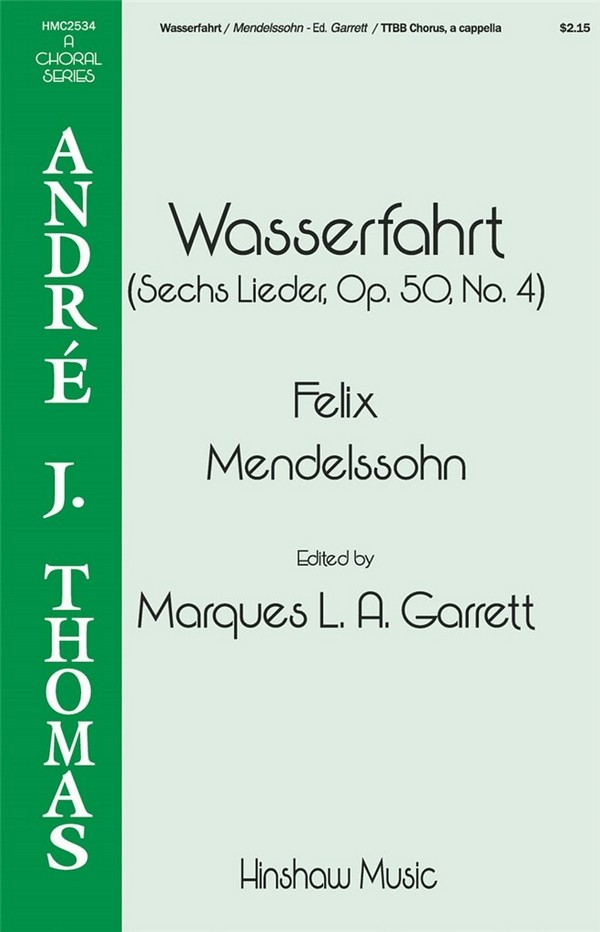 Wasserfarht&nbsp;&nbsp;TTBB&nbsp;&nbsp;Chorpartitur